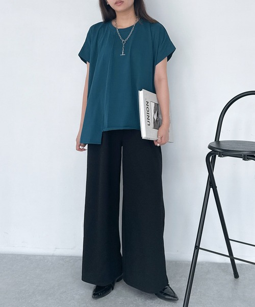 tシャツ ケープカットプルオーバー レディース ケープ」に該当するレディースのTシャツ/カットソーファッション
