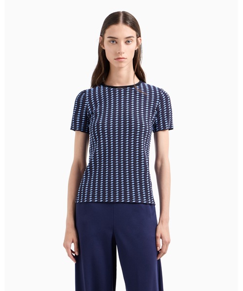 EMPORIO ARMANI tシャツ 「エンポリオ アルマーニ」ジャカード