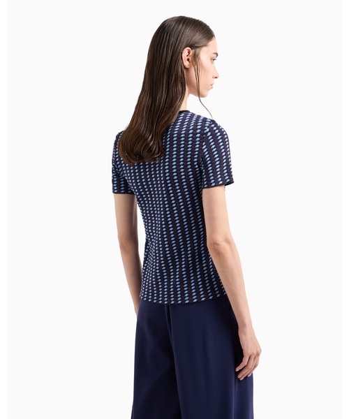 EMPORIO ARMANI tシャツ 「エンポリオ アルマーニ」ジャカード
