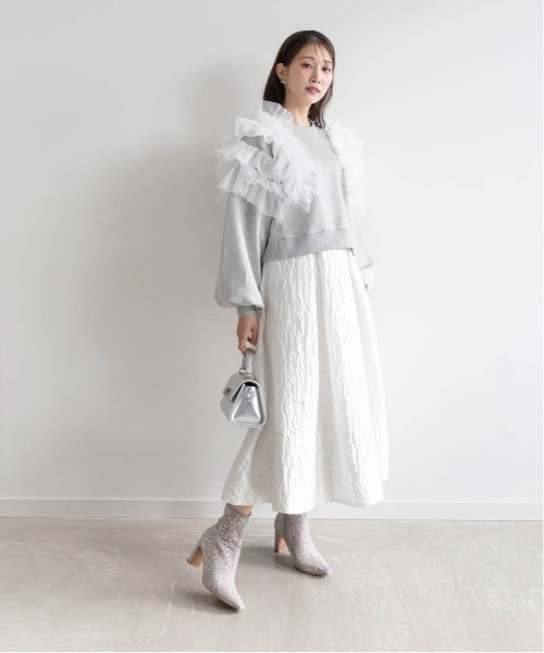 RANDA（ランダ） ブーツ キルティングライクビジューブーツ レディース