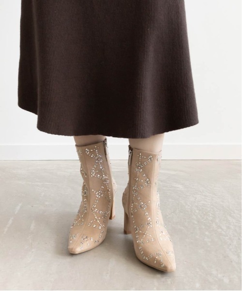 ランダ（RANDA）/【22．5−25．5】キルティングライクビジューブーツ RANDA（ランダ） ブーツ キルティングライクビジューブーツ レディース