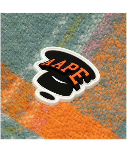 AAPE BY A BATHING APE シャツ LONG SLEEVE CHECK HOODIE SHIRT