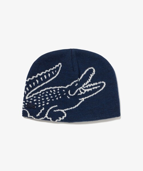 国内発☆関税込【LACOSTE】ニットキャップ ニット帽 ロゴ セール】LACOSTE/ラコステ ロゴ刺繍 ニット帽（ニットキャップ