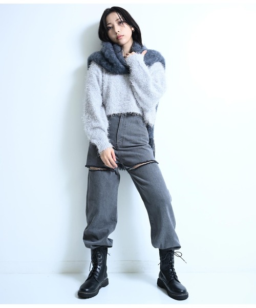 【ANAP/アナップ】ジーンズ デニム オシャレ 美脚 カジュアル M ダメージ ANAP ジーンズ デニム デニムパンツ 12O/Z ダメージ パンツ