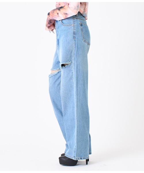 【ANAP/アナップ】ジーンズ デニム オシャレ 美脚 カジュアル M ダメージ ANAP ジーンズ デニム デニムパンツ ダメージレースデニムパンツ
