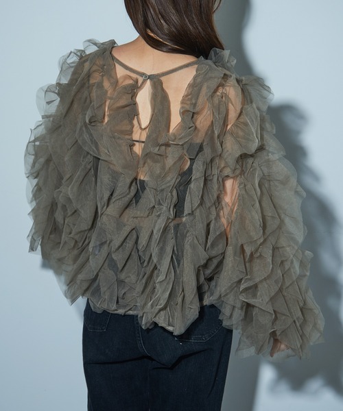 ブラウス シャツ 「MAISON BREEZE reveur」チュールフリルトップス trc レディース MAISON BREEZE reveur ブラウス シャツ 「MAISON reveur