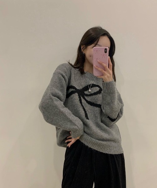 sorule ニット セーター リボンモチーフニット レディース : ZOZOTOWN