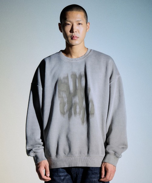 トレーナー スウェット 「UNISEX」SLOW ACID／ピグメントBLURR プルオーバー（ウラケ） レディース メンズ