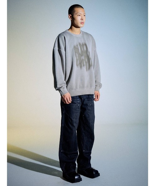 トレーナー スウェット 「UNISEX」SLOW ACID／ピグメントBLURR プルオーバー（ウラケ） レディース メンズ SLOWACID トレーナー スウェット 「UNISEX」SLOW ACID