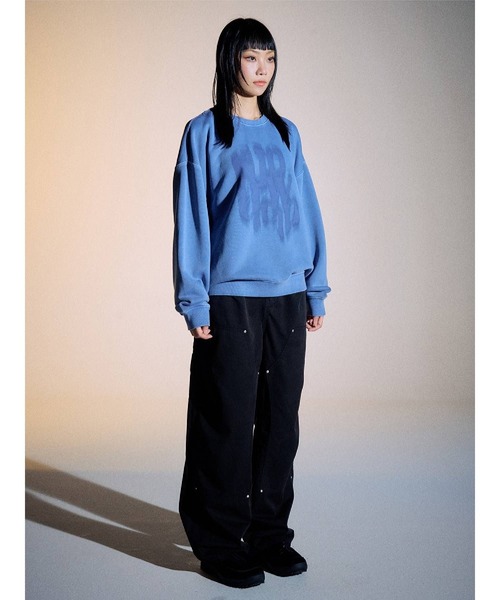 トレーナー スウェット 「UNISEX」SLOW ACID／ピグメントBLURR プルオーバー（ウラケ） レディース メンズ SLOWACID トレーナー スウェット 「UNISEX」SLOW ACID