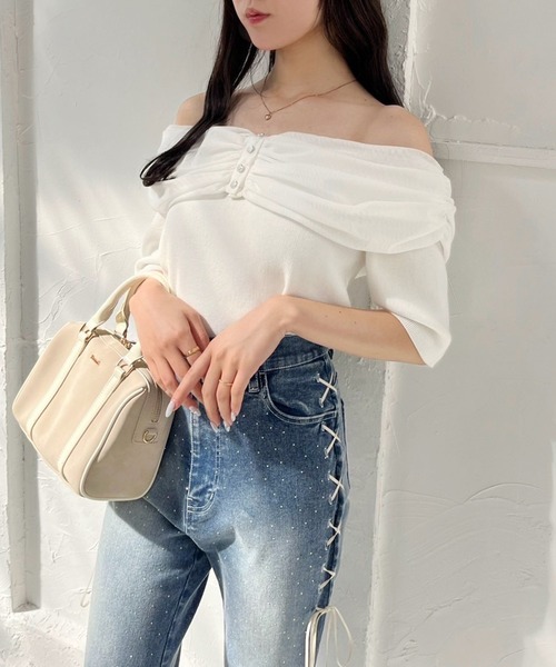 one after another NICE CLAUP ジーンズ デニム デニムパンツ サイド