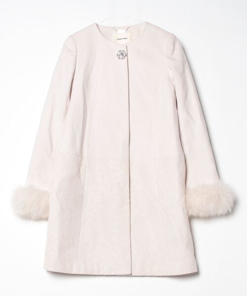 LAISSE PASSE（レッセパッセ） ノーカラーコート 36 ピンク レディース