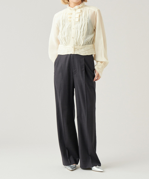 ブラウス シャツ IENA LA BOUCLE ディテールリボンブラウス レディース IENA LA BOUCLE ブラウス シャツ ディテールリボンブラウス