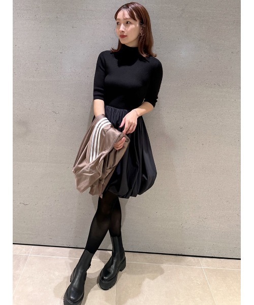 SNIDEL ワンピース バルーンドッキングミニニットワンピース