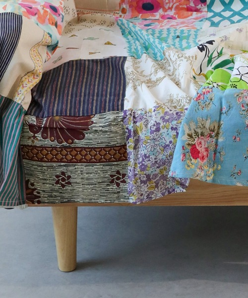 ブランケット パッチワーク ハンドメイド マルチカバー 130cm
