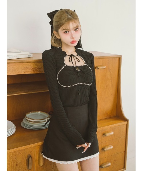 ダーリッチ ポケットリボンスカート Darich スカート ポケットリボンミニスカート : ZOZOTOWN Yahoo