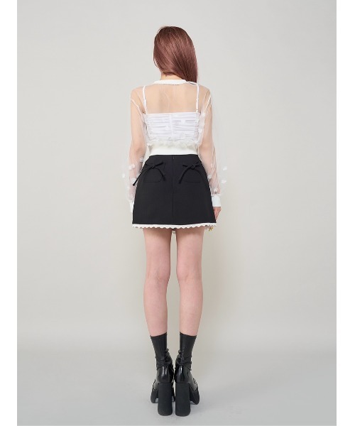 ダーリッチ ポケットリボンスカート Darich スカート ポケットリボンミニスカート : ZOZOTOWN Yahoo