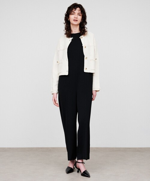 cloenc（クロエンス） カーディガン 「手洗い可」ツイードニット