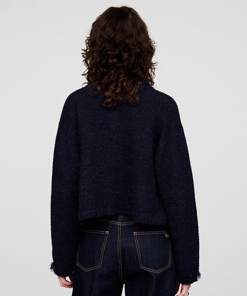 cloenc（クロエンス） カーディガン 「手洗い可」ツイードニット