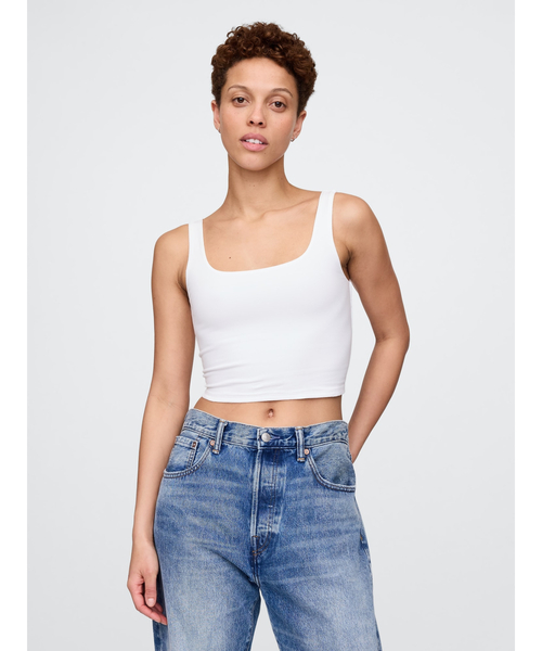 GAP タンクトップ ノースリーブ クローズニット ジャージー ブラ