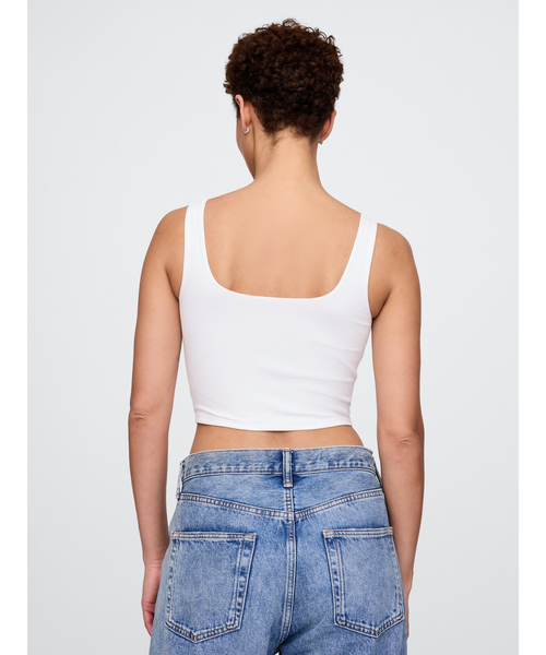 GAP タンクトップ ノースリーブ クローズニット ジャージー ブラ