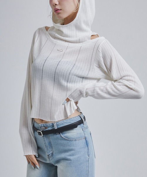 ENVYM（アンビー） tシャツ シアーアンサンブルトップス レディース