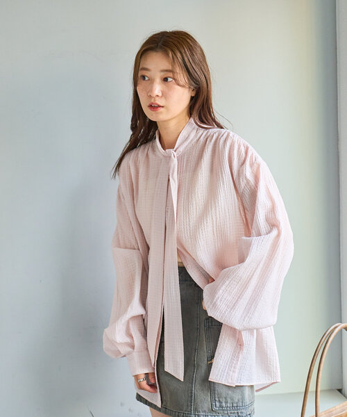新品　kastane ギンガムボータイブラウス ギンガムボータイブラウス（シャツ/ブラウス）｜Kastane