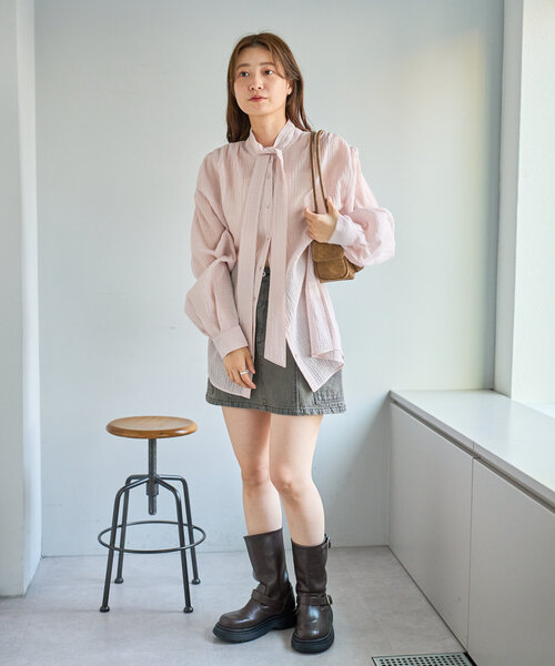新品　kastane ギンガムボータイブラウス ギンガムボータイブラウス（シャツ/ブラウス）｜Kastane