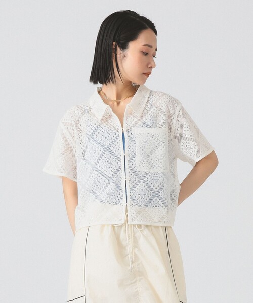 Ray beams タイ付き　クロップドシャツ　ホワイト　ONE size Ray beams タイ付き クロップドシャツ ホワイト ONE size - メルカリ
