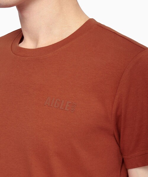 AIGLE（エーグル） tシャツ 速乾 UVカット ワンポイントロゴ 半袖T