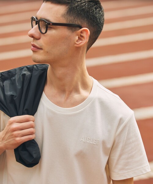 AIGLE（エーグル） tシャツ 速乾 UVカット ワンポイントロゴ 半袖T
