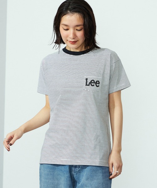 ★LEE★スプレー ツイッチ ロゴ Tシャツ/男女共用 Lee tシャツ Lee/リー ポケットブランドロゴTシャツ レディース