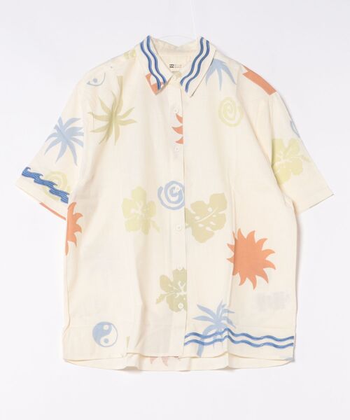 ブラウス シャツ BILLABONG レディース 「CRYSTAL TIDES」 SUN SYMBOL SHIRT 半袖シャツ 「2025年春夏モデル
