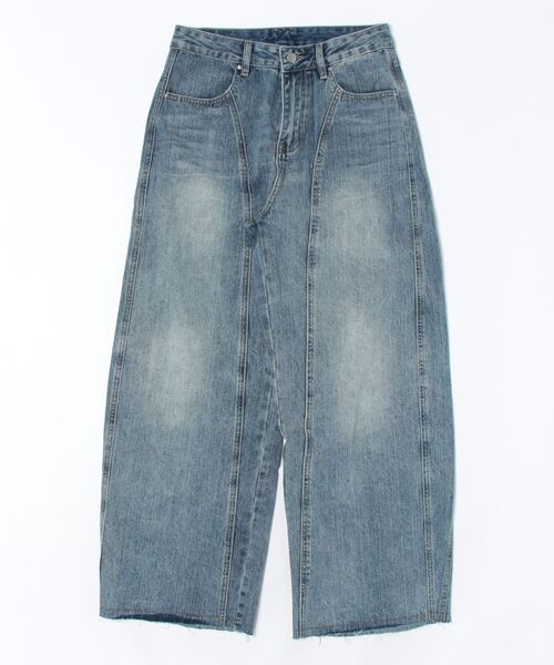 ジーンズ ワイドシルエットデニムパンツ メンズ レディース : ZOZOTOWN