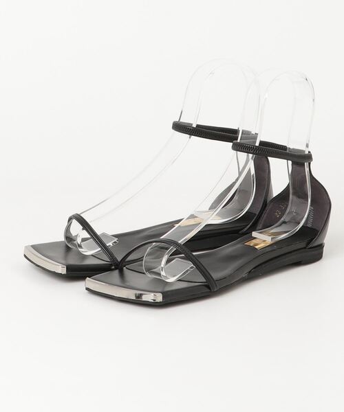 LE TALON（ル タロン） フラットサンダル LL ブラック レディース