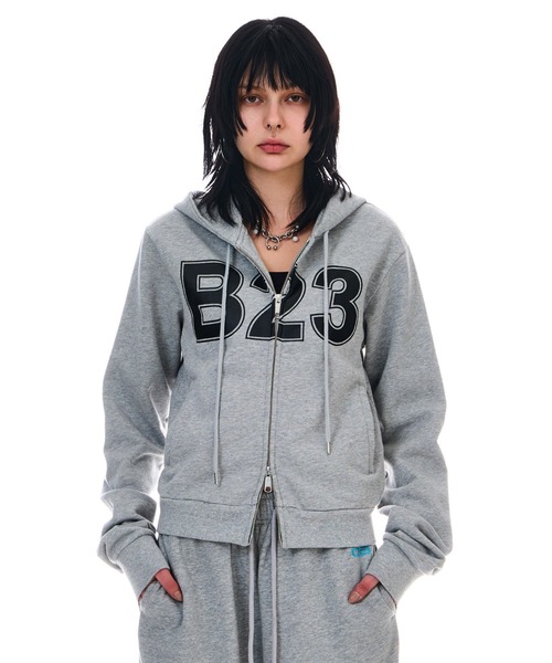 BEEDEN フゥーディー BEEDEN パーカー FRONT LOGO ZIPUP HOODIE レディース