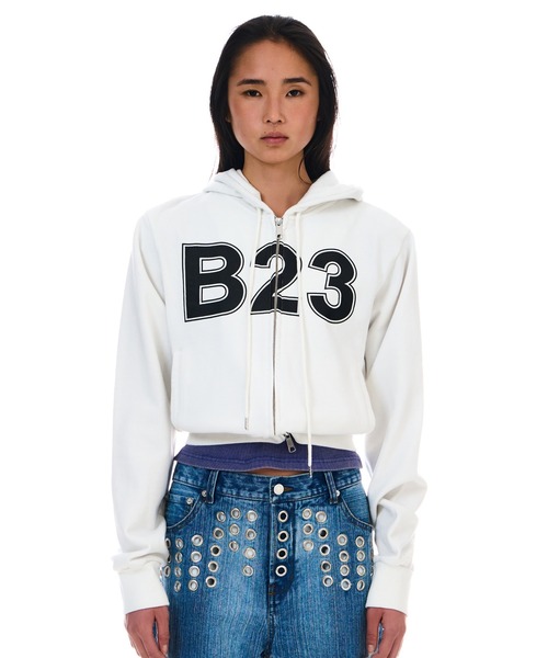 beeden パーカー BEEDEN パーカー FRONT LOGO ZIPUP HOODIE レディース