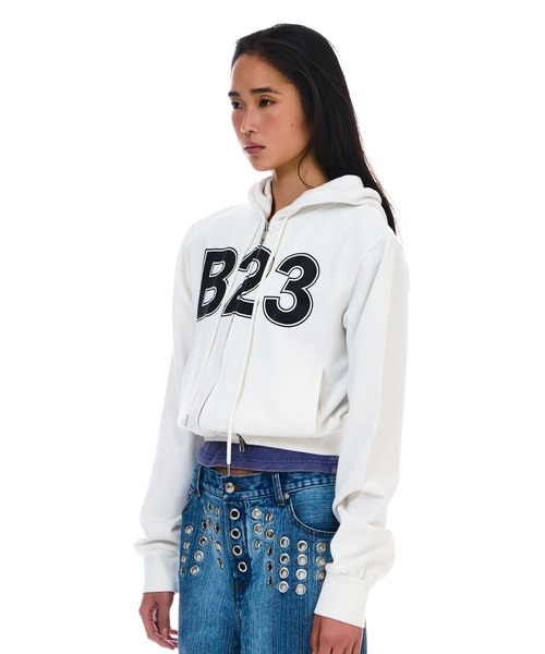 BEEDEN フゥーディー BEEDEN パーカー FRONT LOGO ZIPUP HOODIE レディース