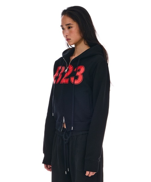beeden パーカー BEEDEN パーカー FRONT LOGO ZIPUP HOODIE レディース