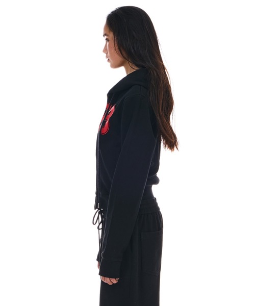 beedenジップアップパーカー BEEDEN パーカー FRONT LOGO ZIPUP HOODIE レディース
