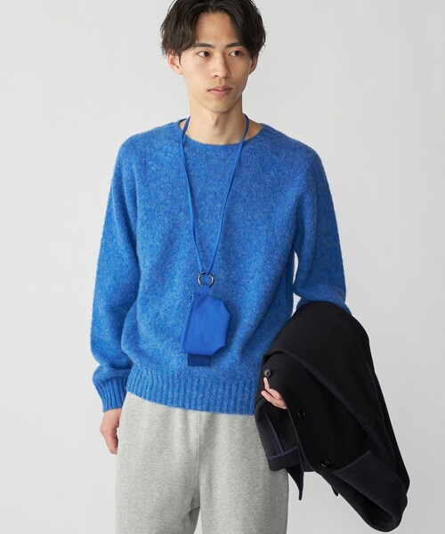 Harley of Scotland ×shipsニットセーター 40 ブルー Harley of SCOTLAND（ハーレーオブスコットランド） セーター ニット