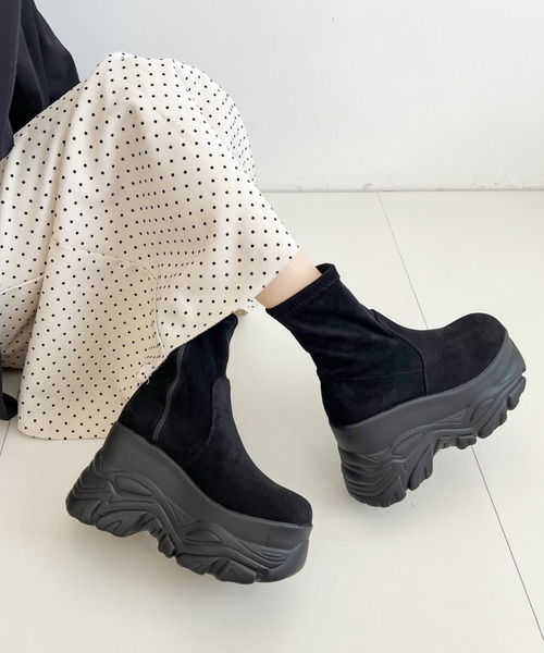 Shoes in Closet（シュークロ） ブーツ 厚底 ダブルソール ストレッチ