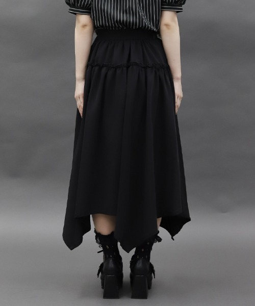 axes femme POETIQUE スカート ベルト付イレヘムロングスカート