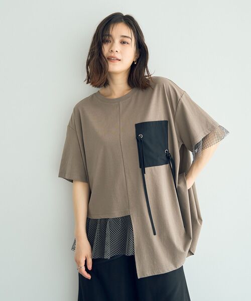 tシャツ 「追加生産」ポケットアシメデザインTee(2) レディース