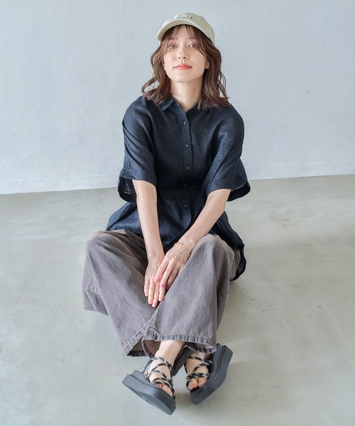 studio CLIP（スタディオクリップ） ブラウス シャツ 「リネン100