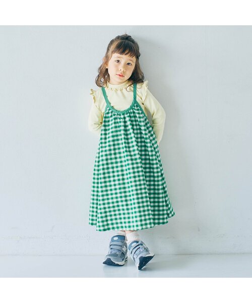 「p.premier」 「KIDS」キャミソールワンピース 110 レッド キッズ_画像2