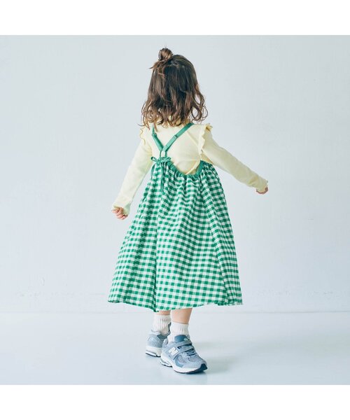 「p.premier」 「KIDS」キャミソールワンピース 110 レッド キッズ_画像3