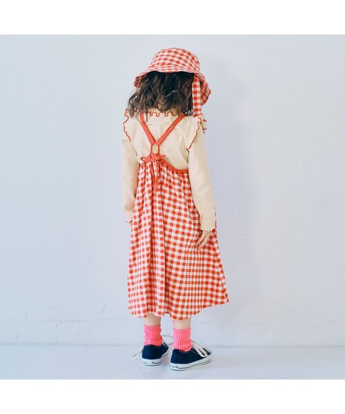 「p.premier」 「KIDS」キャミソールワンピース 110 レッド キッズ_画像8