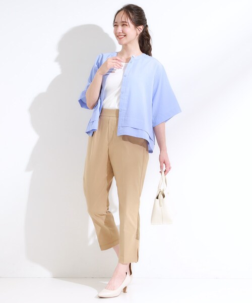 デルフィーノパンツ セール】ニュースペーパープリントワイドパンツ（デニムパンツ