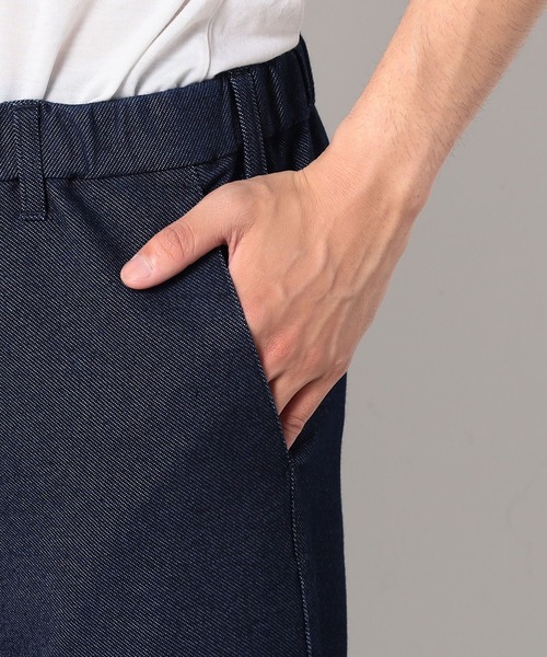スラックス ストレッチデニムテーパードパンツ メンズ